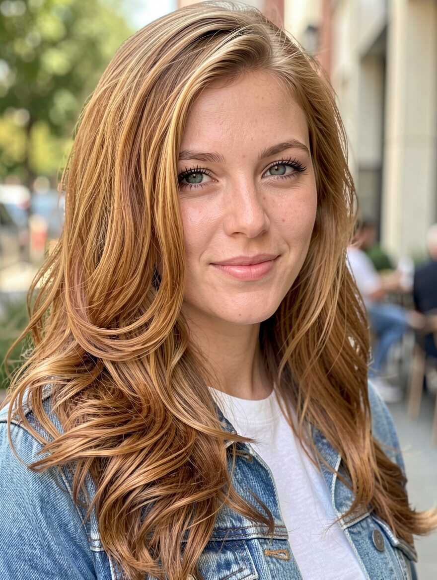 red hair blonde highlights