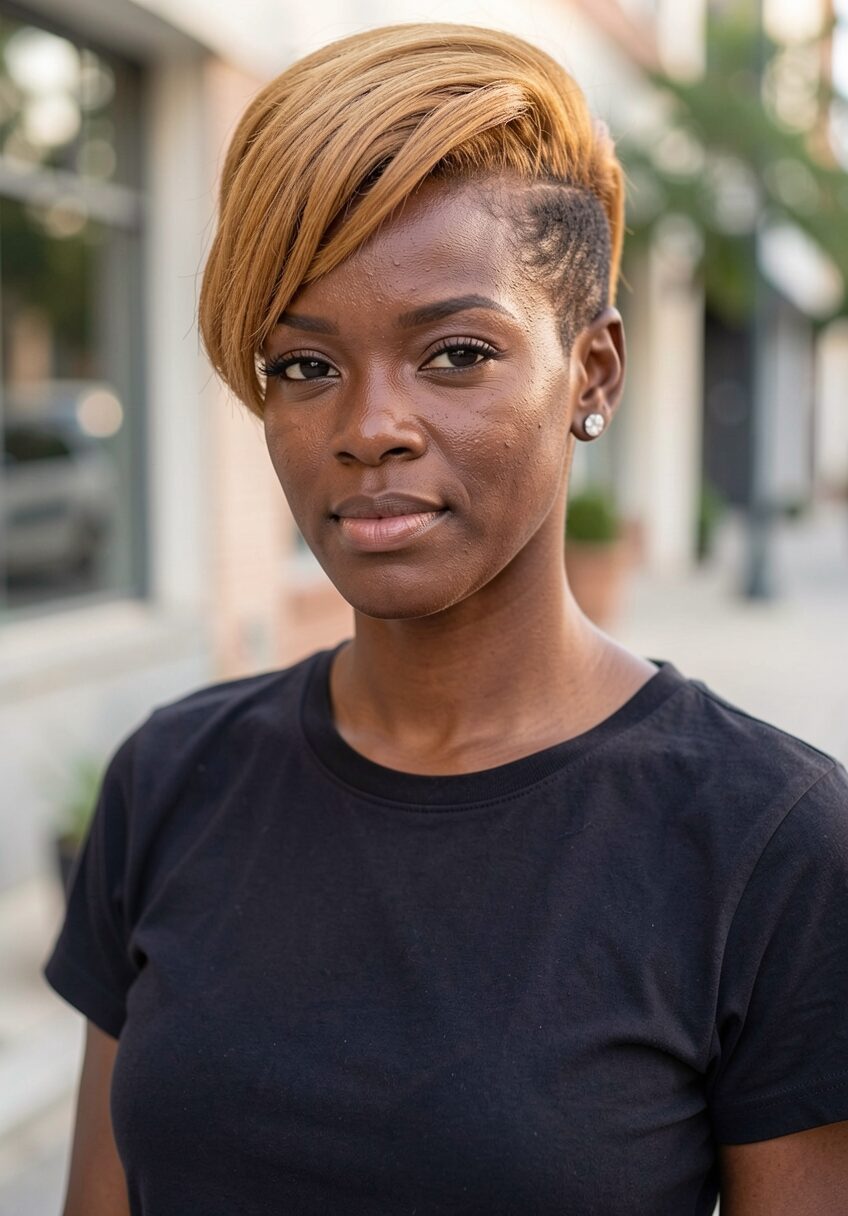 Slightly Parted Side Swept Bangs