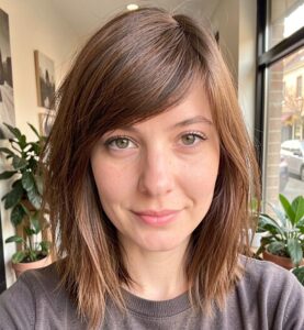 mid length shag with bangs