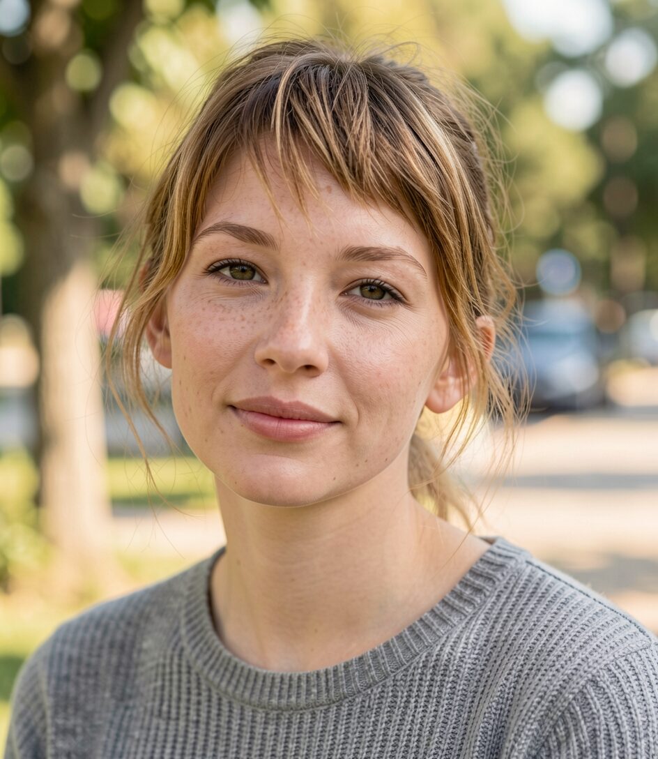 short choppy bangs