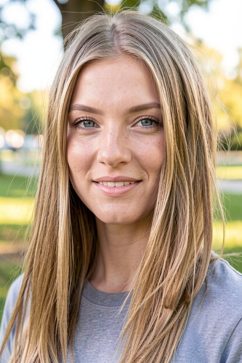 Light ash brown hair