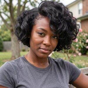 short natural curly hairstyles