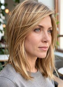 warm Brown Hair with Blonde Highlights