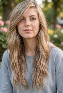 Medium Brown Hair with Blonde Highlights