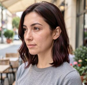 Dark Brunette Red Ombre