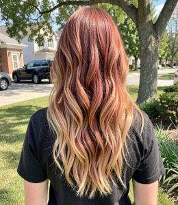 Fuschia to Blonde Ombre