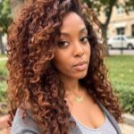 Copper Highlighted Curls