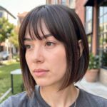 Layered Bob With Straight Bangs