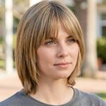 Shag Bob With Centre Parted Bangs