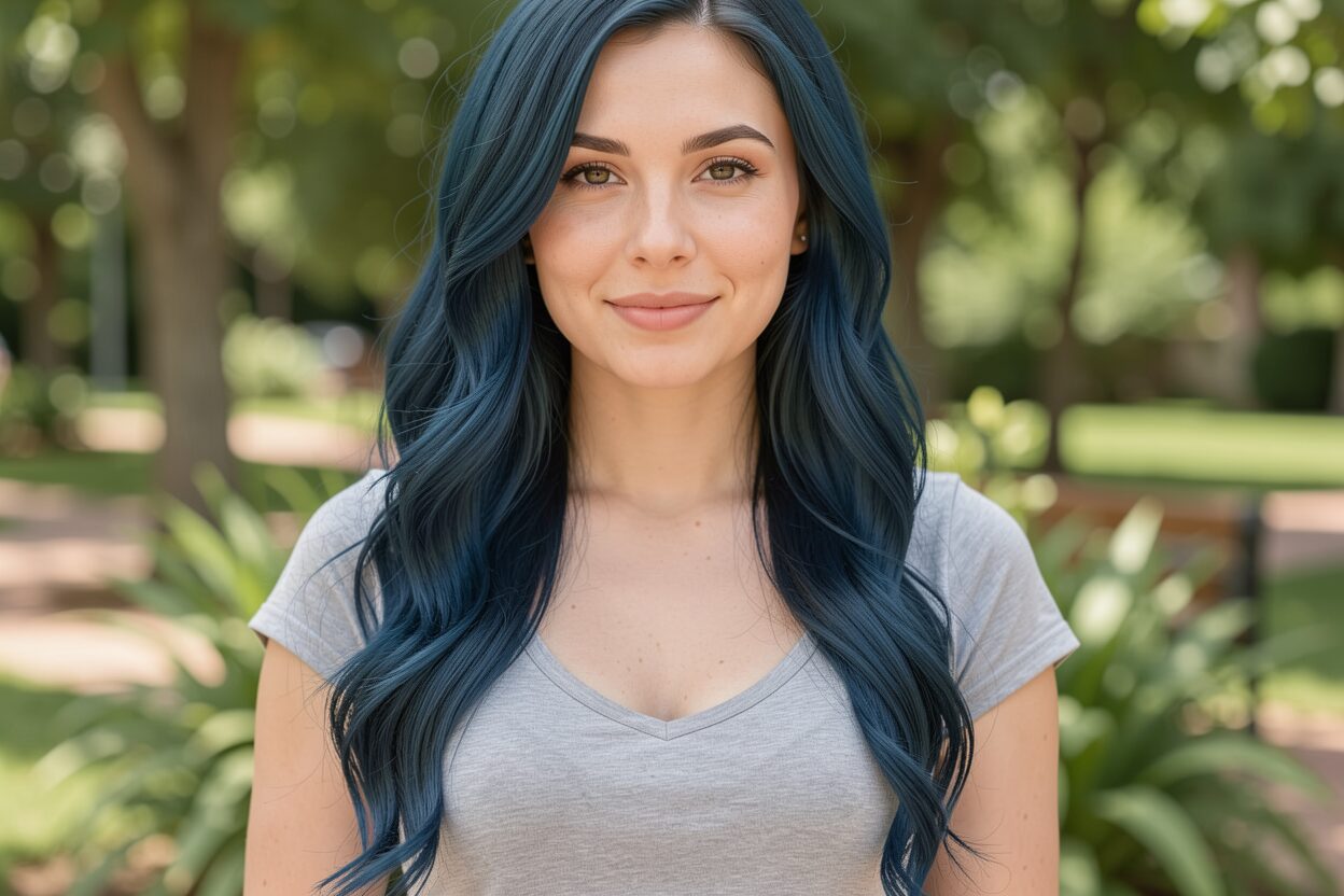 black blue hair
