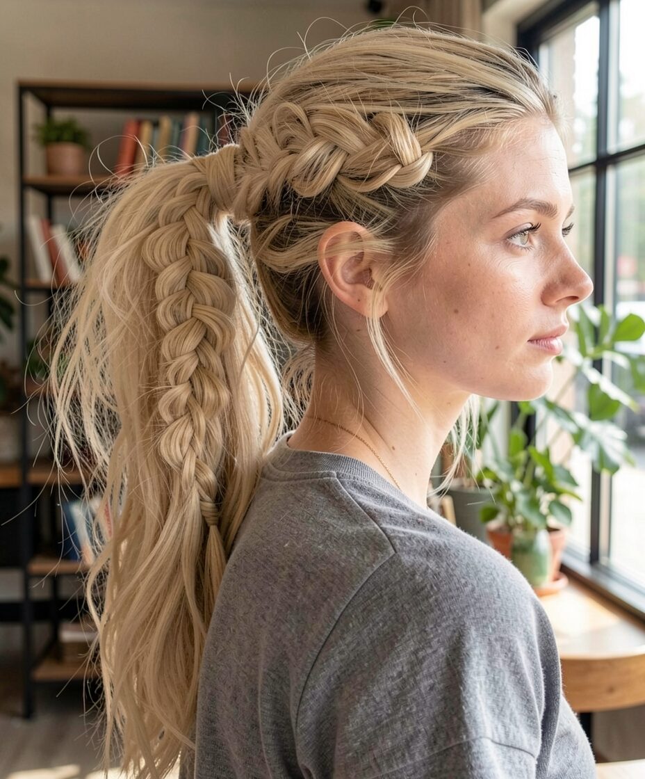 Pancaked 2 Dutch Braids Updo
