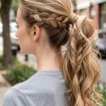 Dutch Braid Fishtail Ponytail