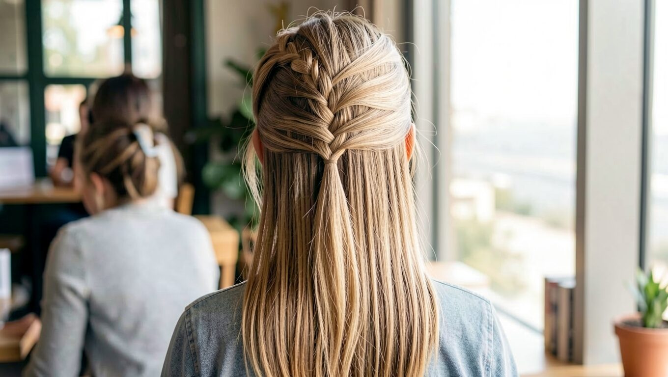 half up mermaid braid