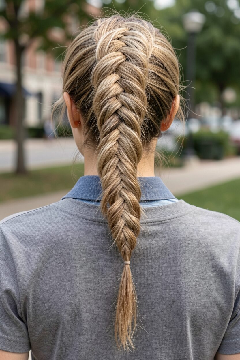 inverted fishtail braid