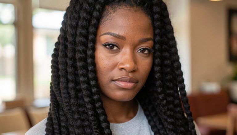 kinky twist braids styles