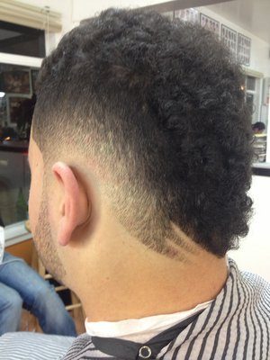 Faux Hawk Fade With Nape Design