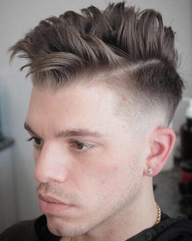 Textured Faux Hawk Fade