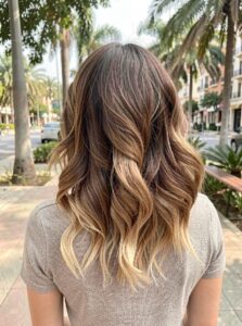 Auburn With Blonde Ombre
