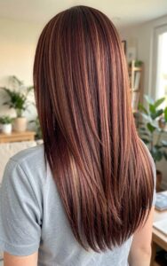 Mahogany with golden copper highlights