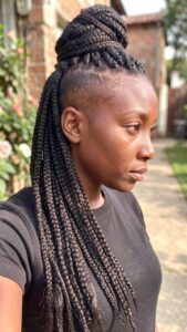 Box Braids With Undercut