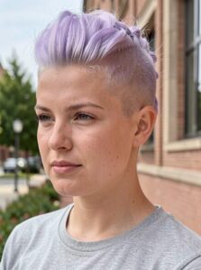 Lavender Undercut Look