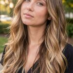 Natural Black With Blonde Balayage