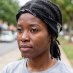 Parted Cornrows With Bandana