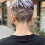 Pixie With Geometric Hair Tattoo