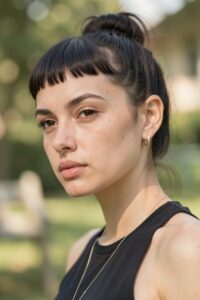 Side Shave With Short Bangs