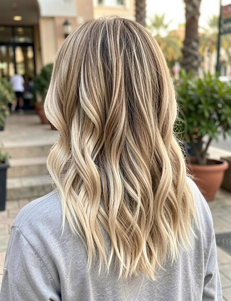 white blonde balayage