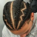 Zig Zag Parted Cornrows