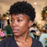 Tapered Curls With Temple Shave