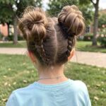 Back Dutch Braid Double Buns
