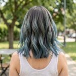 Blue Grey Balayage