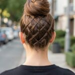 Woven Back Braided Bun