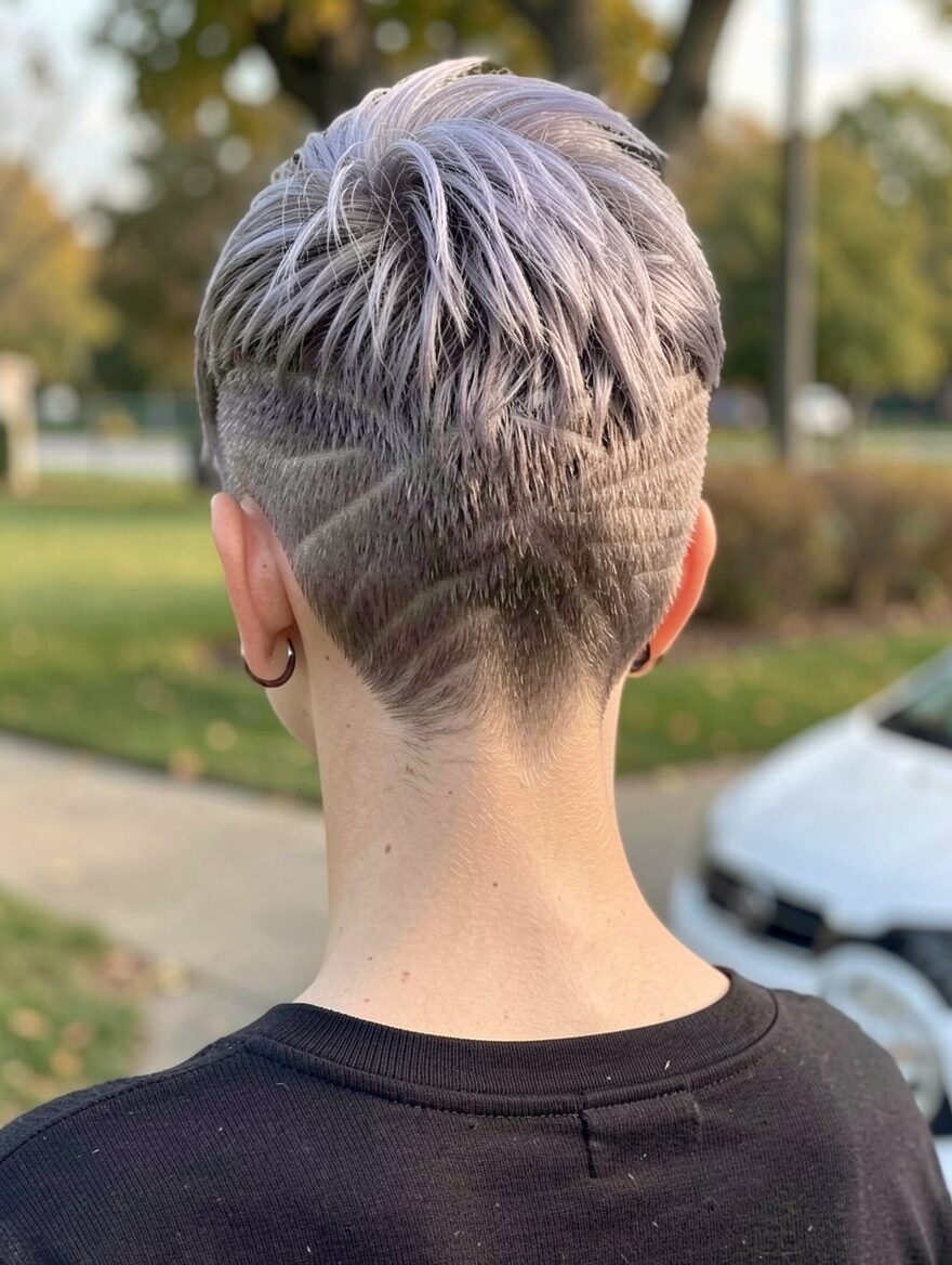 hair tattoo pixie