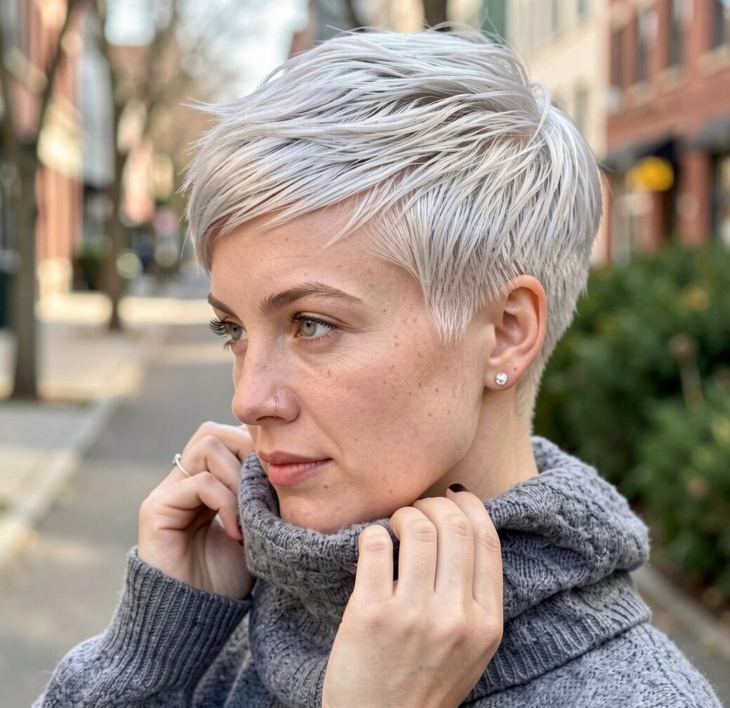 textured tapered pixie