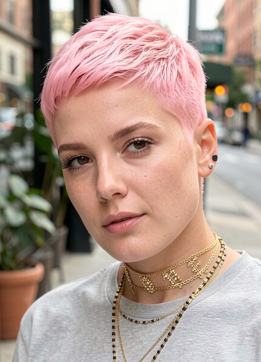faded pink pixie
