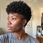 Tapered Curls Shaved Temples