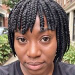 Box Braid Bob With Bangs