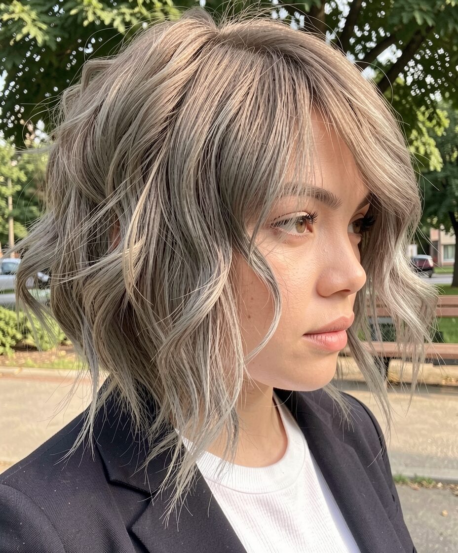 light ash brown bob