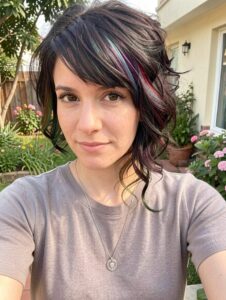 peekaboo rainbow bangs