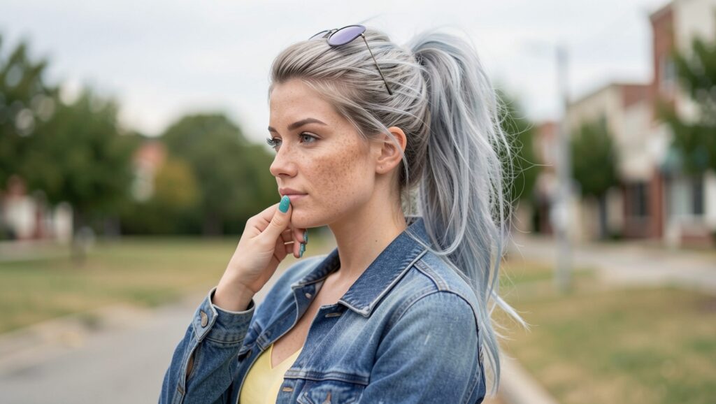 silver hair dye styles