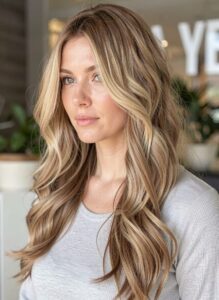 contoured sandy blonde