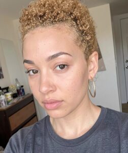 natural sandy blonde curls