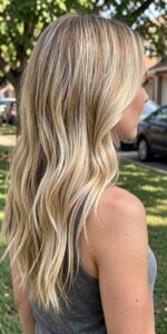 pale sandy blonde with roots