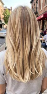 sandy blonde with butter ombre