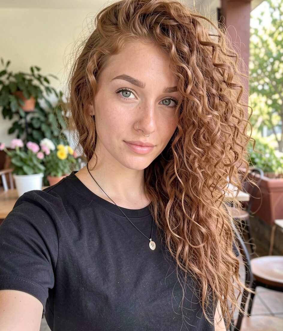 tousled pencil curls