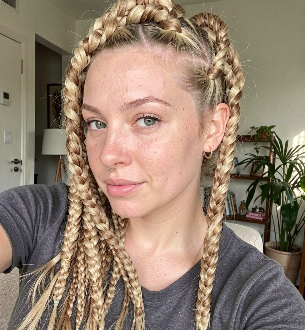 Dimensional Blonde Jumbo Box Braids