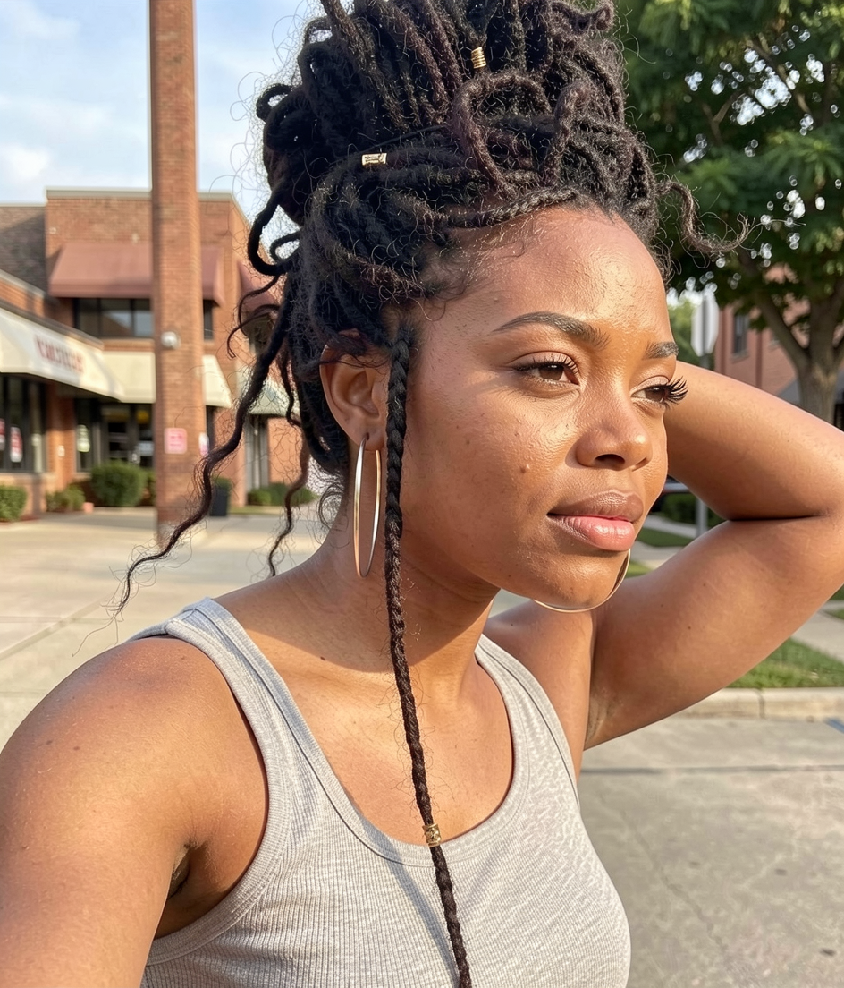 Goddess Locs Jumbo Bun